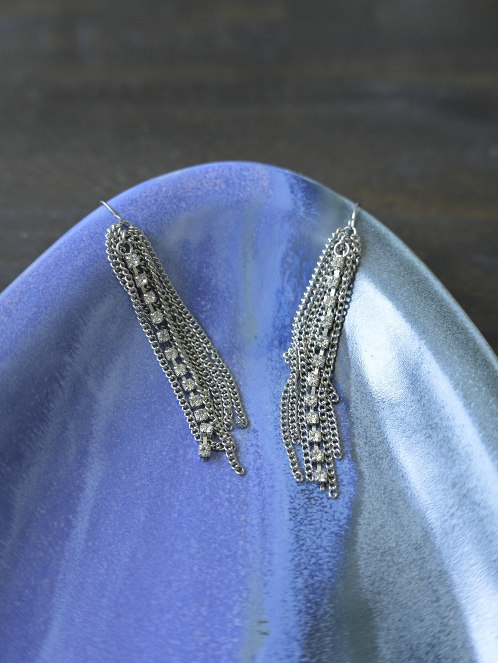 Silver Multi-Chain Fringe Drop Earrings - Women Jewelry